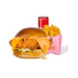 Menu | Honey Mustard Burger, Fries Crispers 130g, Soft Drink