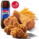 Меню 2 бр. пиле с 3 бр. пикантни крилца