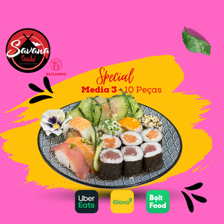 Sushi Caixa Média 3