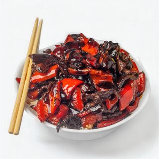 Teletina sa zelenom paprikom na romboide