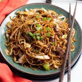 Beef stir fry pasta 