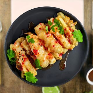 Смажені баклажани в соусі солодкий чілі (240г)