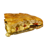 Focaccia con berenjena, nduja picante y crema de pecorino (1 Porción)