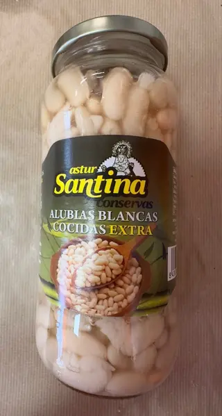 Bote De Cristal Alubia Blanca Cocida