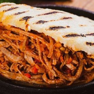 Arepa con ternera