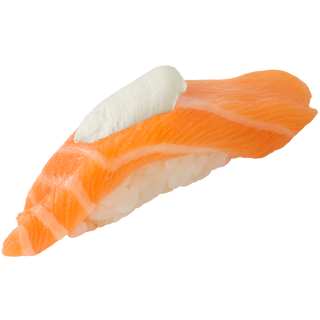 Nigiri de salmón ahumado y queso