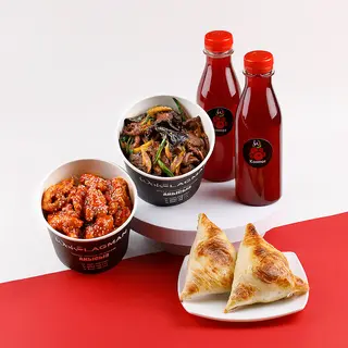 Комбо микс  Курица в кисло-сладком соусе и Wok лагман (900г)