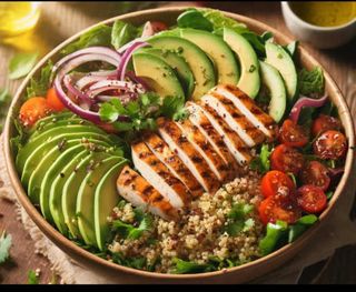 Salada qorn com quinoa