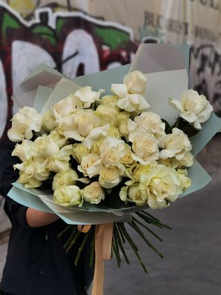 Modern White Roses