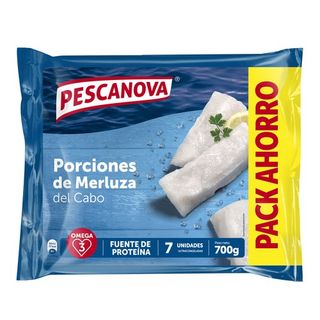 Porciones de merluza del cabo sin piel PESCANOVA, bolsa 700 g