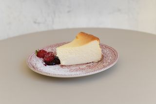 Cheesecake horneado porción