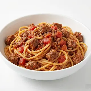 Spaghetti Ou Petit Pois À La Viande De Bœuf