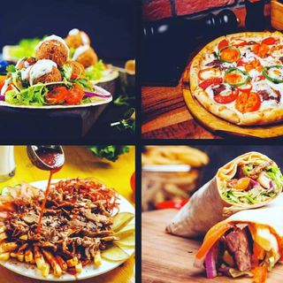 Hamburguesa + Patatas + Coca-Cola Sabor Original lata 330ml.