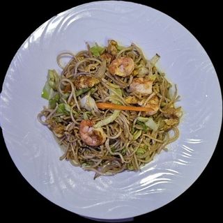 Masa grosso com gambas.