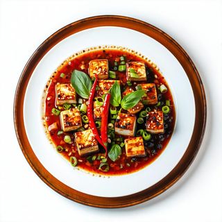 Tau-fu in salsa chili