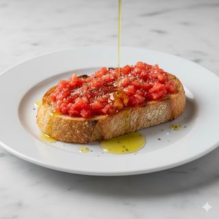 Tostada de tomate y aceite