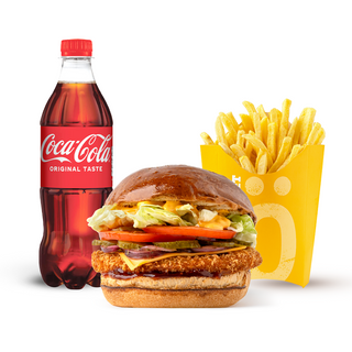 Комбо меню Бургер з курячою котлетою (350г)