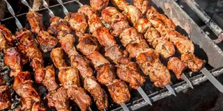Pork neck shashlik +sauce