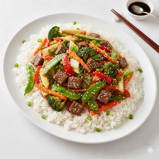 Chopsuey con riso e manzo