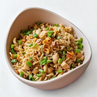 Burned Garlic Fried Rice With Chicken