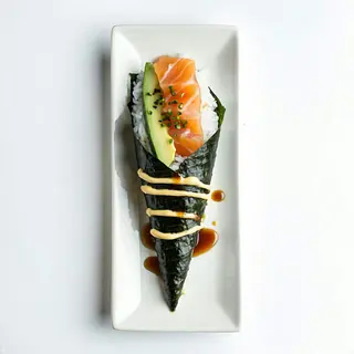 201. Temaki spicy salmon