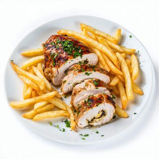 Gordon Blue De Pollo, Papas Y Arroz