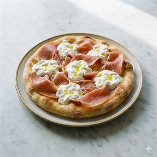 Crudo di Parma e stracciatella