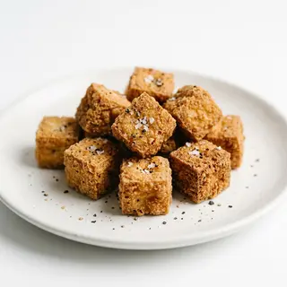 Tofu fritto con sale e pepe