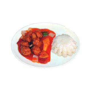 500 5 Pollo Con Salsa Agridulce Y Arroz