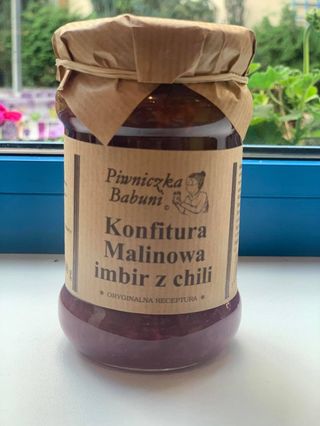 Piwniczka Babuni Konfitura malina-imbir-chili 360g