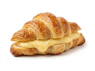 Medialuna Rellena Con Crema Pastelera