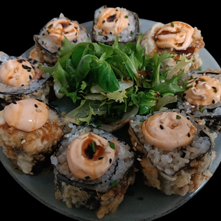 Futomaki de atún tempura