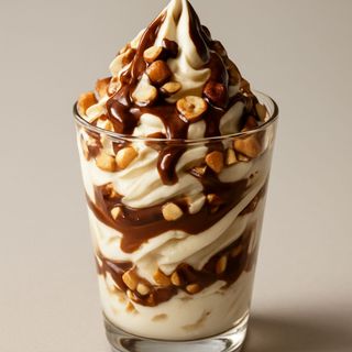 Yogurt gelato cioko latte - Cioko latte, granella nocciole, scaglie cioccolato