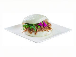 Gwa bao de carne deshilachada de cerdo
