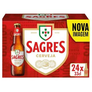 24x Cerveja Sagres 33cl (5,0% Vol.)