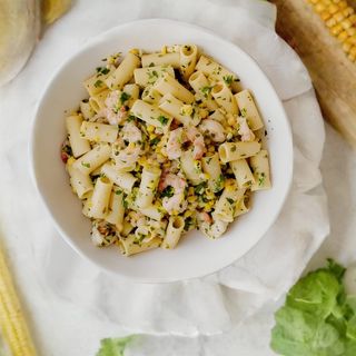 Rigatoni Aux Épinards Et Crevettes