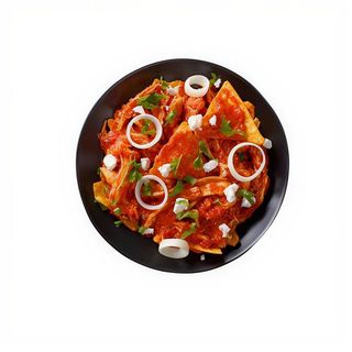 Chilaquiles Rojos Con Tinga De Pollo