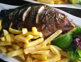 crispy or wet fried fish with chips