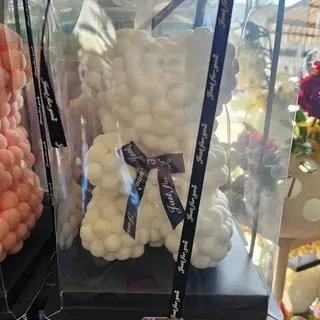Teddy pon pon bianco