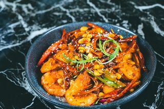 Sečuanski škampi (Sichuan style spicy shrimps)