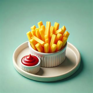 Картопля фрі з кетчупом