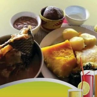 Fresh fish with all food 