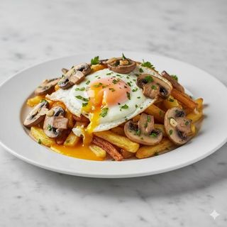 Huevos Rotos Con Champiñones