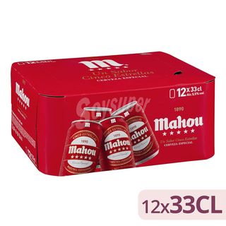 Pack de 12 Cervezas Mahou 5 Estrellas