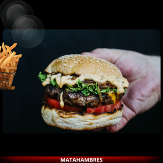 BURGER DE TERNERA CON QUESO AZUL + PATATAS FRITAS