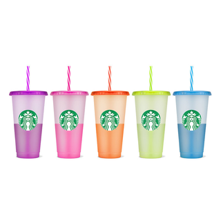 Reusable PL Cold Cup Colour Change 5 Pack 24oz