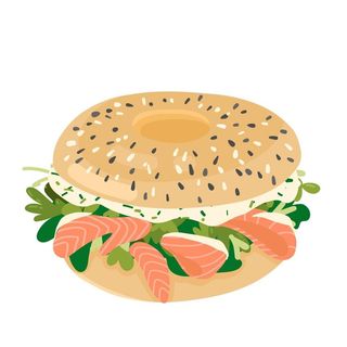 Salmon bagel 