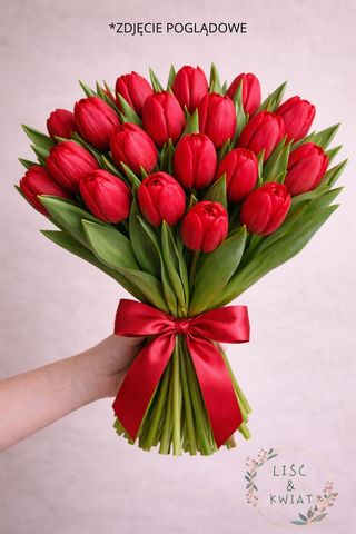 Bukiet Czerwonych Tulipanów (11-100 tulipanów)