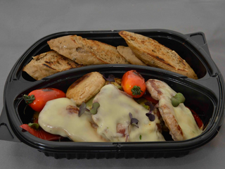 Teleći ramstek sa mozzarellom i grilovanim povrćem 350gr