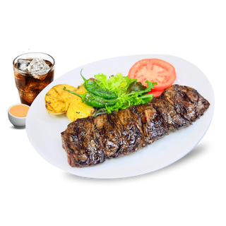 Menú entraña de ternera a la parilla 